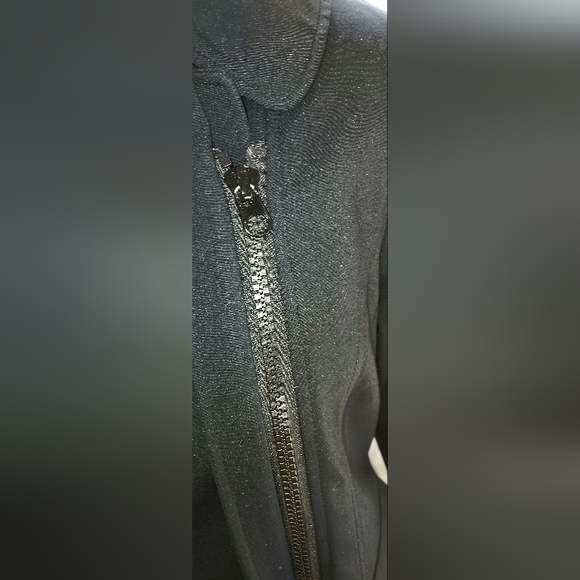 Trina Turk Navy Collared Lined Front Side Zip Dress Jacket NWOT - Picture 6 of 10